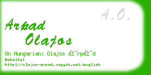 arpad olajos business card